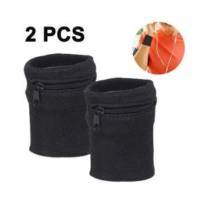 Portefeuille De Sport Actif - Pochette De Poignet Zipp&eacute;e Pour La Course, Le Tennis, Le V&eacute;lo Et Les Activit&eacute;s De Plein Air - Design Respirant Et Confortable - Neuf