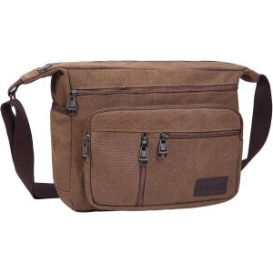 RFCBC-Toile Sacs à Bandoulière, Sacoche Homme Bandouliere Messenger Bag pour Voyage Travail école - Neuf
