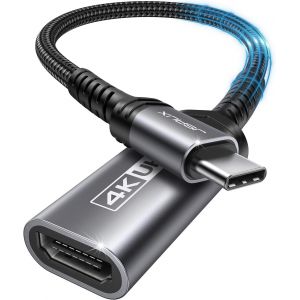 KALANKA-Adaptateur USB C HDMI 4K, USB Type C Thunderbolt3 vers HDMI Compatible avec MacBook Pro/Air, Dell XPS 15/13,Samsung Galaxy Note 20/S20/S10/S9, Huawei P40/P30/P20, Surface Pro 7 -Gris - Neuf
