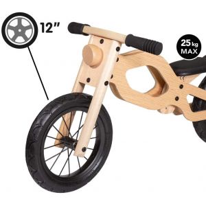 Woomax 85374 Classic 12 V&eacute;lo Sans P&eacute;dales En Bois Multicolore - Neuf