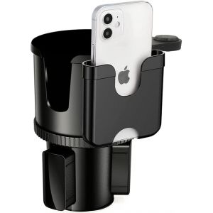 KALANKA-Porte-gobelet extensible r&eacute;glable pour voiture avec support de t&eacute;l&eacute;phone, porte-gobelets automobiles pour Yeti, bouteille isotherme avec base extensible, porte-gobelet de voiture - Neuf