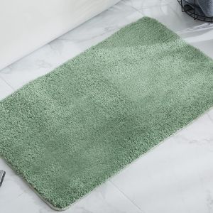KAL-Tapis De Bain Absorbant Antidérapant Tapis Salle De U200Bbain Lavable En Machine Tapis De Douche En Microfibre Douce (Vert Clair, 50X80Cm) - Neuf