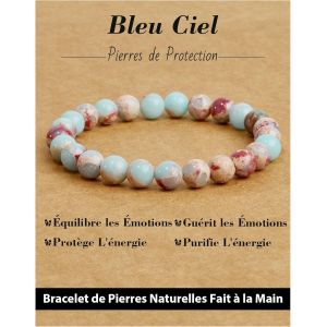 Bracelet Femme Pierre Naturelle Lithotherapie Fait Main De 8 Mm, Bracelets &Eacute;lastique De Yoga En Pierres Semi Pr&eacute;cieuse, Cadeaux De Bijoux Cr&eacute;atifs - Neuf