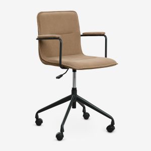 Chaise De Bureau Avec Roulettes Et Accoudoirs Seifert Noir - Neuf