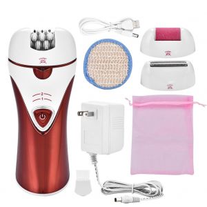 Epilateur Electrique 3 En 1 Pour Femmes, Appareil De Pedicure, 110-240 V, Prise Americaine, Rouge - Neuf