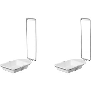 KAL-2 Egouttoir Pour Distributeur De Savon , Égouttoir Avec Support Pour De 1000Ml, Bac De Récupération Blanc Pour Distributeur De Savon À Fixer Au Mur, Anti-Gouttes Distributeur De Désinfectant - Neuf