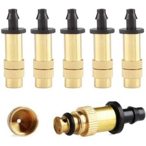 10 Pi&egrave;ces R&eacute;glable Irrigation des Gicleurs, le Cuivre Pulv&eacute;risateur R&eacute;glable, effet de Serre de l'Irrigation par Aspersion, Utilis&eacute;e pour l'arrosage du Jardin, Serre, de P&eacute;pini&egrave;re, de la Pelouse - Neuf
