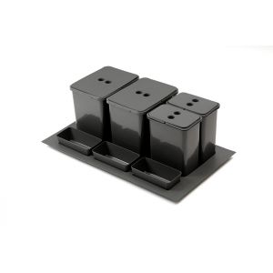 Trieur &Agrave; D&eacute;chets 2x16 + 2x8 L Ins&eacute;r&eacute; Dans Tiroir 800 - 900 Mm, Anthracite - Neuf