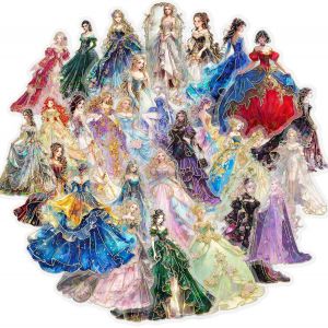 Autocollant Holographique, 30pcs Autocollant Holographique Transparent, Autocollant Scrapbooking, Adaptés Aux Albums De Scrapbooking, Albums Photo, Agendas, Artisanat (Princesse) - Neuf