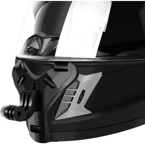 KALANKA-Support Menton avec Sangle de Casque intégral de Moto + Vis,pour GoPro Insta360 DJI SJCAM APEMAN etc (Black) - Neuf