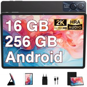 lbgwp60-2025 Tablette Tactile 11 Pouces Android 16Gb Ram+256Gb Rom(Tf 1Tb), Octa-Core, 8600Mah,2K Écran 2000 * 1200, Wifi 5G, Gps, Bluetooth 5.0, 13Mp+5Mp, Corps En Métal, Avec Cas, Gris - Neuf