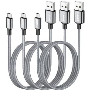 Câble Micro Usb, [Lot De 10 1M] Câble Usb À Câble Usb Haute Vitesse Câble De Android Charge Rapide Pour Android Galaxy S7/S6, Edge J7/J5/J3, Wiko, Lg, Ps4[CAB9162287] - Neuf