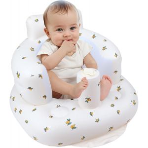 Si&egrave;ge Gonflable Pour B&eacute;b&eacute; De 3 Mois Et Plus - Chaise Pour S'asseoir Et Nourrissons Avec Pompe &Agrave; Air Int&eacute;gr&eacute;e - Ours - Neuf