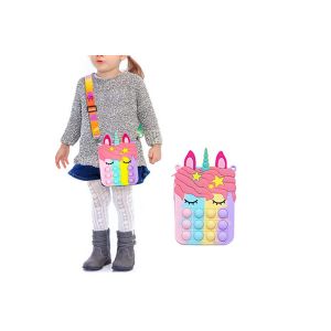 Sac anti-stress licorne pour enfants - Jouet anti-stress et sac bandouli&egrave;re - Neuf