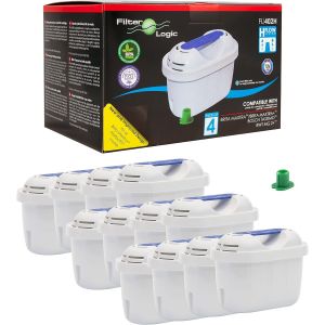 Fl402H | Lot De 12 - Cartouche Filtrante Compatible Avec Brita Maxtra+ Filtre &Agrave; Eau Pour Carafe Marella Style Flow Elemaris Fun - Tassimo - Neuf