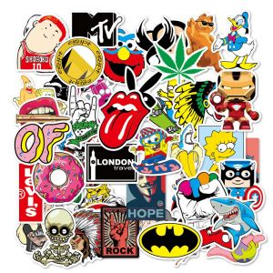 Lot De 100 Autocollants Imperméables En Vinyle Pour Skateboard, Ordinateur Portable, Valise - Neuf