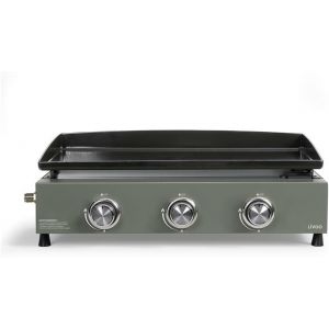 LETNERNY-Plancha Gaz 3 Brûleurs Doc234 - Puissance Totale De 7,5 Kw, 62 X 34,5 Cm De Cuisson, 6 À 8 Personnes, Butane Et Propane - Neuf