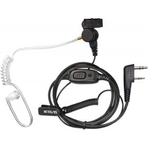 EEK009 Talkie Walkie Ecouteur,Tube Acoustique Dissimul&eacute; &Eacute;couteur de Surveillance avec Bobine Compatible avec JUCJET RT24 RT27 RT619 RT5R Casque de S&eacute;curit&eacute; 2 Broches(1 Pcs).[W46] - Neuf