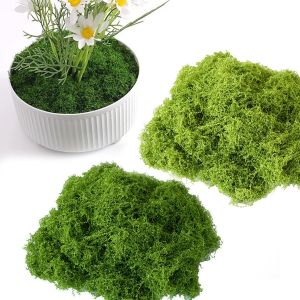 Mevronisshop-Mousse Artificielle D&eacute;corative 100 G D'islande V&eacute;g&eacute;tale Naturelle Pour Maison, Jardin, Plantes En Pot (Vert Fonc&eacute;, Vert Clair) - Neuf