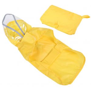 Hjlian Manteau Impermeable Pour Animaux De Compagnie, Veste Impermeable, Capuche Pour Chien, Poncho, Cape De Pluie, Vetements D'exterieur, Jaune, Xl - Neuf