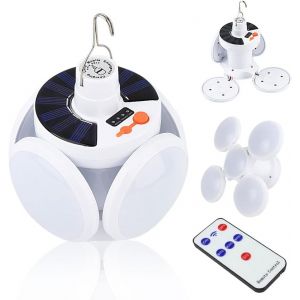 Lampe Solaire De Camping Rechargeable Par Usb, Projecteur Led Portable, Lanterne De Camping Pliable Avec 5 Modes, Lampe De Tente Étanche Sos, Éclairage D'urgence Pour Camping Et Randonnée - Neuf