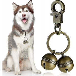 Extra Fort Paire De Cloches De Chat Et De Chien Cloches En Laiton Durable Pour Animaux De Compagnie Collier Breloque Pendentif Cloches Avec Cl - Neuf