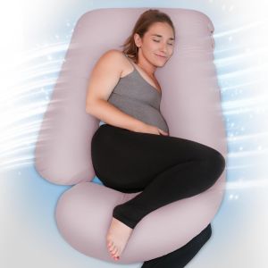 Refroidissement Coussin De Grossesse,Coussinet Allaitementen Forme De U,Coussins De Maternité Et Corps Pour Dormir De Grossesse,Coussin Allaitement En 100% Coton Remplaçable Et Lavable - Neuf