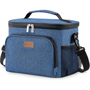 Sac Isotherme Repas 9l, Glaciere Souple Isothermes Pour Homme Et Femme, Lunch Box Isotherm Avec Portable Bandouli&egrave;re, Sac Gamelle Pour Travail, Pique Nique, Voyage, Noir - Neuf