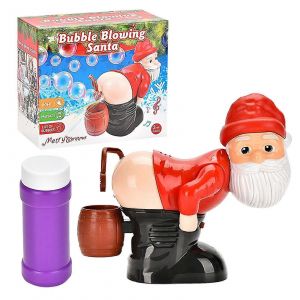 Dr&ocirc;le de P&egrave;re No&euml;l automatique Pet Bubble Machine avec lumi&egrave;res clignotantes et musique -gt - Neuf