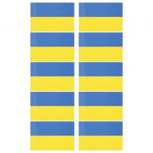 Lot De 10 Autocollants Drapeau Ukrainien Pour Voitures, Fenetres, Tables, Skateboards, Ordinateurs Portables - Neuf