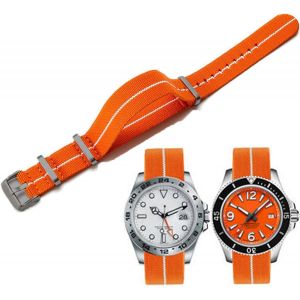 Bracelet De Montre Nylon Élastique 18mm 20mm 22mm Nato Style Militaire Balistiques Marine Parachute Réglable Nylon Tressé Tissu Bracelet Remplacement Band Pour Homme Femme.[U2832] - Neuf
