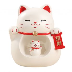 Hjlian Decoration De Chat Porte-Bonheur Chinois, Statue De Chat Porte-Bonheur De Bureau, Decorations De Feng Shui Chinoises, Chat Porte-Bonheur A - Neuf
