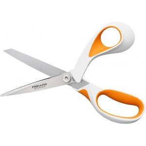 Ciseaux pour tissu multi-usages,Longueur totale: 21 cm,Lames en acier inoxydable/Poignées en plastique,Orange,RazorEdge,1014579 - Neuf