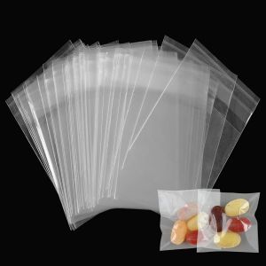 Sachet Plastique Tansparent Adh&eacute;sif Opp 4 X 4+2 Cm Pochette Sac D'emballage Cellophane Pour Bonbons Biscuits Chocolats Sandwichs Cookies Savon Bijoux 400pcs - Neuf