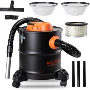 BACOENG Aspirateur a Cendre, Aspirateur Cendre 20L, Aspirateur &agrave; Cendres 1200W, Aspirateur Cendres Pellets avec Base Roulante, pour Poele a Granule, Chemin&eacute;e - Neuf