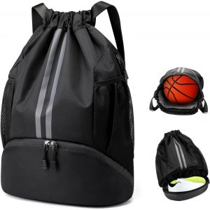 Acdsgd-Sac De Gym Avec Cordon De Serrage, Sac De Sport &Eacute;tanche Avec Compartiment &Agrave; Chaussures, Sac &Agrave; Dos De Sport Avec Poche Int&eacute;rieure, Poche Ext&eacute;rieure, Sac De Gym, Grande Capacit&eacute;, Sac De Natation - Neuf