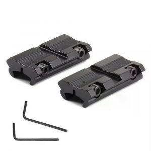 2Pcs Scope Adaptateur Mont Base 11mm Queue d'aronde &agrave; 20mm Weaver Picatinny Rail Montage Convertisseur 95mm -10mm Queue d'aronde - Neuf