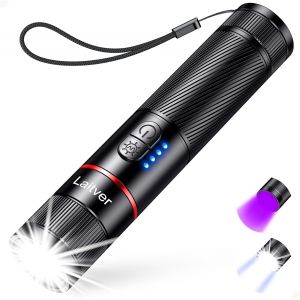 Jexnovashop-Lampe Torche Led/Torche Uv 2 En 1, Lampe De Poche Rechargeable Ultra Puissante Avec 395nm Ultraviolette Noire-6 Modes, Zoomable, Étanche, Longue Durée Pour Éclairage, Détecteur D'urine An - Neuf
