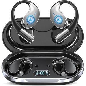 KALANKA-AI Ecouteur Traducteur Vocal Instantan&eacute;, 60H Bluetooth 5.4 Ecouteurs sans Fil Open Ear avec 164 Langues, 3 en 1 &Eacute;couteur Traduction Vocale Instantan&eacute;e, 7 Modes de Traduction, pour Affaires/&Eacute;t - Neuf