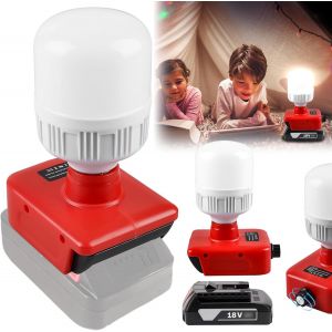 ERYI-Lampe De Chantier À Led 18 V - 12 W - Avec Ampoules E27 Réglables De 150 À 1300 Lm - Éclairage De Travail - Projecteur Led - Luminosité Réglable - Neuf