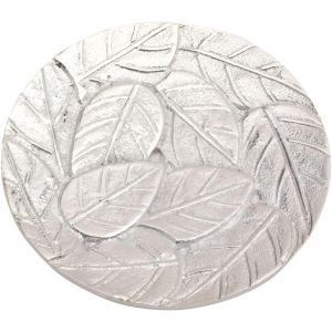 KALANKA-Assiette à Bougie Aluminium argenté Ø 12cm Soucoupe Soucoupe Bougeoir 10354 - Neuf