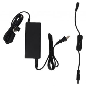 adaptateur secteur 12 V 5 a 60 W 2,1 mm x 5,5 mm Prise americaine 100 V vers 240 V 50/60 Hz Cordon d'alimentation PC a commutation noir - Neuf