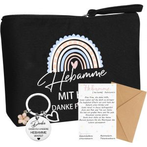MAA-Cadeau Sage-Femme Trousse de Maquillage Sage-Femme Trousse de Toilette Merci Sage-Femme Porte-clés Trousse de Maquillage Sage-Femme Cadeau de Remerciement Sage-Femme Cadeau d'adieu - Neuf