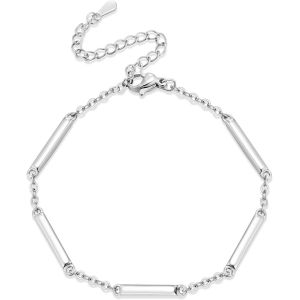 Tianyi-Bracelet Argent 925 Femme, Bracelet Coeurs En Perles, &Eacute;toile, Lune, Zircon, R&eacute;glable Bracelet, Bracelet Cadeaux Bijoux De No&euml;l Anniversaire Dipl&ocirc;m&eacute;, Pour Femme, Fille - Neuf