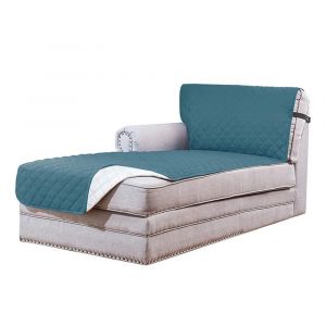 Housse de protection pour canap&eacute; d'angle en L - Housse bleue pour m&eacute;ridienne - Neuf