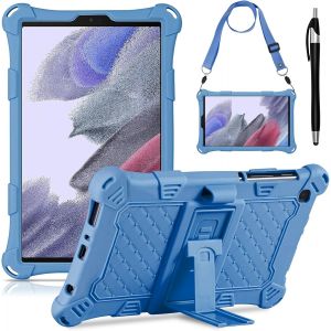 Coque Pour Samsung Galaxy Tab A7 Lite 8,7 Pouces 2021 (Sm-T227,Sm-T225,Sm-T220) Housse Silicone Pour Enfant Étui Avec Stylus Pen Bandoulière Pour Smart Tab A7 Lite 2021.[N203] - Neuf