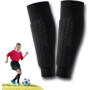 Protege Tibia Foot Enfant,Protege Tibia Ski,Football Protege Tibia,Protège Mollet,Soccer Équipement Pad Adolescent Unisexes Protecteurs Respirants Protéger Athlétisme,1 Paire - Neuf