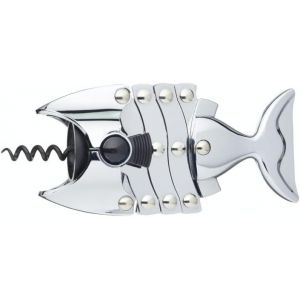 Letnerny-Barcraft Lazy Fish Tire-Bouchon Et Décapsuleur, Décapsuleur En Acier Inoxydable, 16,5 X 7,5 X 4,5 Cm, Argent - Neuf