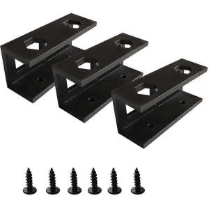 3 pcs support d'ordinateur portable en métal sous le bureau avec vis,support de support de support d'ordinateur portable sous le bureau,ajouter un ordinateur portable sous la table, - Neuf