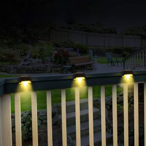 8 Pack Éclairage Solaire Extérieur Imperméable À L'eau Pour Les Escaliers, Les Marches, Les Clôtures Et Les Jardins (Blanc Chaud) - Neuf